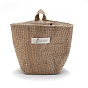 Foldable Cotton Linen Storage Basket, Wall-Hanging Storage Bags, for Home Wall Door Closet