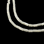 Columna de concha de troquídea natural / hebras de cuentas de concha de troco, 5~6x3.5 mm, agujero: 0.5 mm, sobre 68 unidades / cadena, 15.7 pulgada