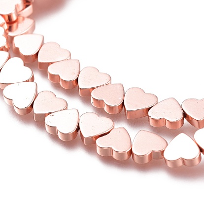 Non-magnétiques perles d'hématite synthétique brins, placage galvanique (rétention de couleur pendant 1 an), cœur