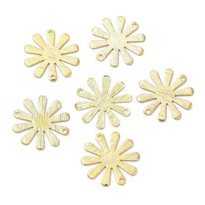 Brass Connector Charms, Cadmium Free & Lead Free, Flower Links