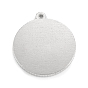 304 Stainless Steel Pendant Cabochon Settings, Flat Round Links