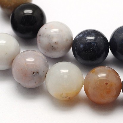 Naturelles dendritiques perles rondes en agate brins