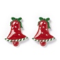 Christmas Themed Opaque Resin Cabochons, Christmas Bell