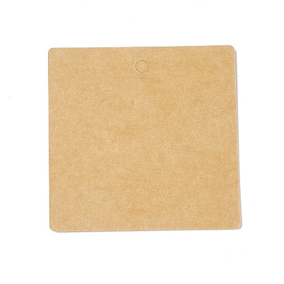 100 шт. пустые подарочные бирки из крафт-бумаги, квадратный