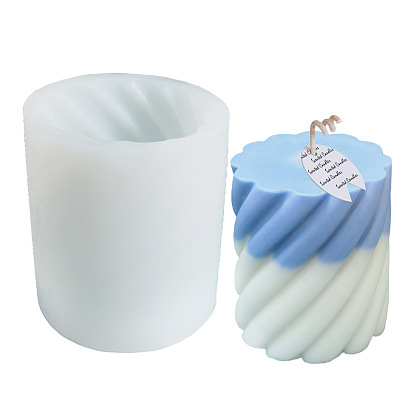 Moules en silicone de bougie de bricolage de pilier en relief, pour la fabrication de bougies, silicone de qualité alimentaire, colonne