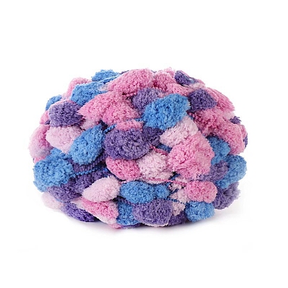 Gradient Color Polyester Pom Pom Chunky Yarn, Arm Knitting Yarn, Super Softee Thick Fluffy Jumbo Chenille Polyester Yarn, for Blanket Pillows Home Decoration Projects