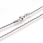304 Stainless Steel Rope Chains Necklaces, with Lobster Claw Clasps