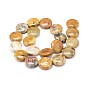Crazy Agate Flat Round Bead Strands, 20x8mm, Hole: 1mm, about 20pcs/strand, 15.7 inch
