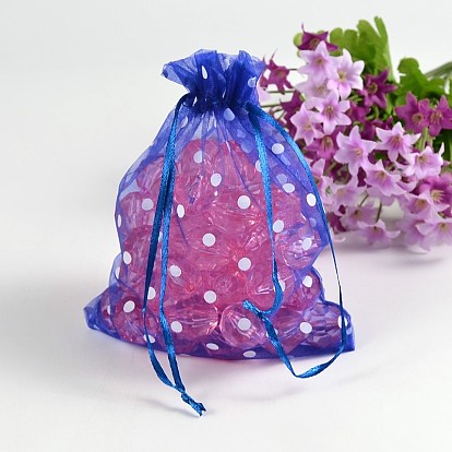 Polka Dot Printed Organza Bags, Rectangle