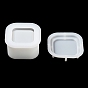 Square/Round DIY Candle Holder & Lid Silicone Molds, Resin Plaster Cement Casting Molds