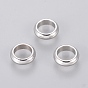 304 Stainless Steel Beads, Ring, 7x2mm, Hole: 5mm
