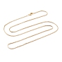 Brass Box Chain Necklace Making, with Lobster Claw Clasps, Long-Lasting Plated