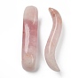 Masajeador gua sha natural de cuarzo rosa en forma de s, para raspar herramientas de masaje