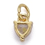 Micro cuivres ouvrent charmes de zircons, plaqué longue durée, réel 18 k plaqué or, cœur