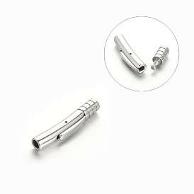 Column 304 Stainless Steel Bayonet Clasps, 30x5mm, Hole: 3mm