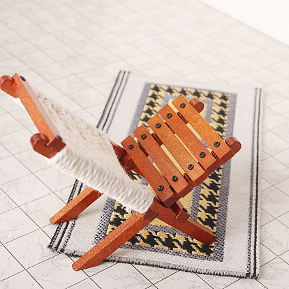 Chair Shape Wood Miniature Ornaments, Micro Landscape Home Dollhouse Accessories, Pretending Prop Decorations