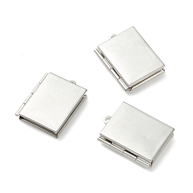 304 Stainless Steel Diffuser Locket Pendants for Teachers' Day, Photo Frame Pendants for Necklaces, Blank Book