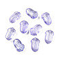 Perles de verre peintes par pulvérisation transparent, avec de la poudre de paillettes, pakchoi