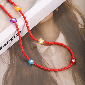 Ensemble collier et bracelet en perles doux et colorés pour la fabrication de bijoux à faire soi-même