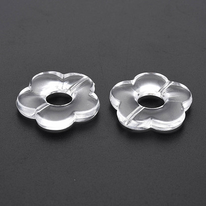 Perles acryliques transparentes, fleur