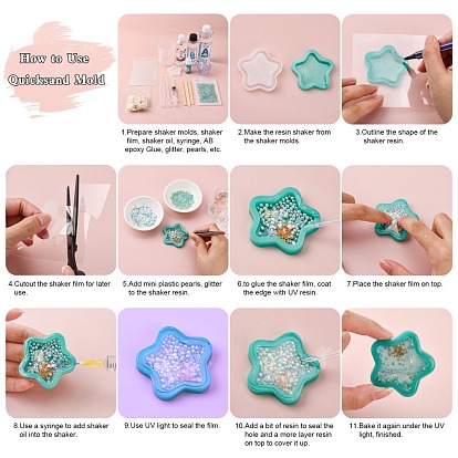 DIY Umbrella Shaker/Quicksand Jewelry Silicone Molds, Resin Casting Molds, For UV Resin, Epoxy Resin Jewelry Making