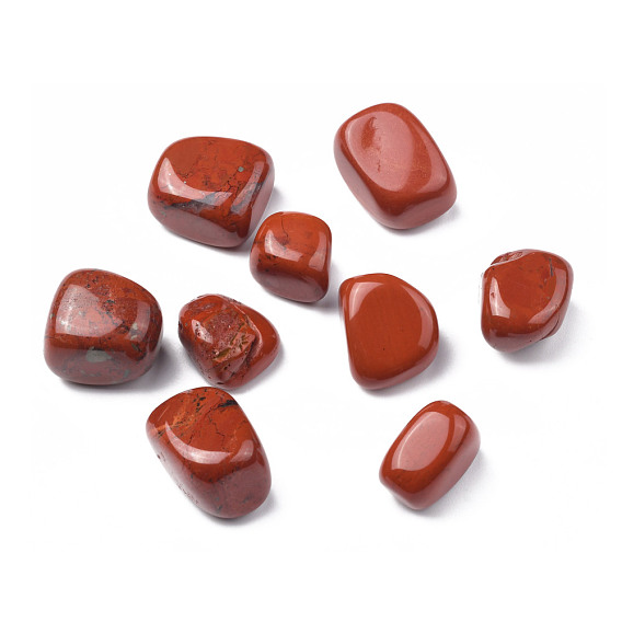 Perlas de jaspe rojo naturales, piedras curativas, para la terapia de meditación de equilibrio energético, piedra caída, gemas de relleno de jarrones, sin agujero / sin perforar, pepitas