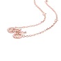 Ожерелья с кулоном из стерлингового серебра с кубическим цирконием, с кабельным цепи, 925 дюйм