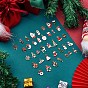 38шт рождественские подвески из эмали из сплава, со стразами, Санта-Клаус, снежинка, новогодняя елка, северный олень/олень, для изготовления ювелирных изделий, ожерелья, nracelet, сережек, ремесел