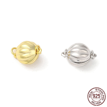 925 Sterling Silver Magnetic Clasps, Lantern, with 925 Stamp