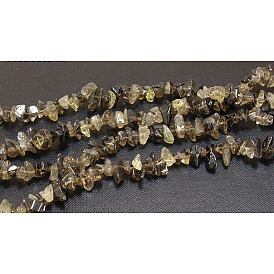 Copeaux de quartz enfumés naturelles perles brins