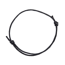 Waxed Cord Bracelet Making, Adjustable Diameter: 50~75mm