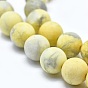 Natural Howlite Bead Strands, Frosted, Dyed, Round