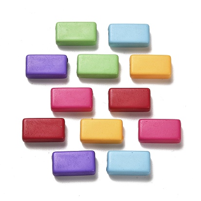 Opaque Acrylic Beads, Rectangle