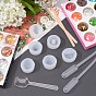Olycraft DIY Fruit Shape Pendant Silicone Molds Kits, Including Wooden Craft Sticks, Plastic Pipettes, Latex Finger Cots, Plastic Measuring Cups, plastic Spoon, UV Gel Nail Art Tinfoil