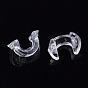 Transparent AS Plastic Base Buckle Hair Findings, for Hair Tie Accessories Making, Letter C Shape