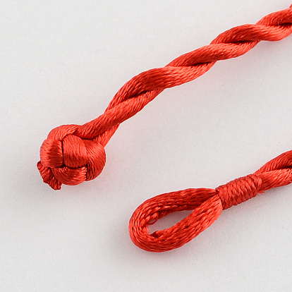 Плетеный ручной нейлон браслет шнур, 190~200x3 мм