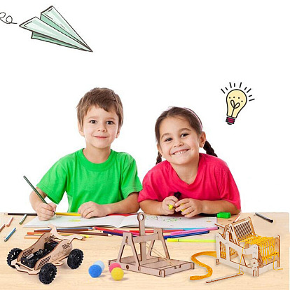 Kits de métier à tisser en bois bricolage, avec des fils, tiges de réglage, jouets éducatifs pour les enfants