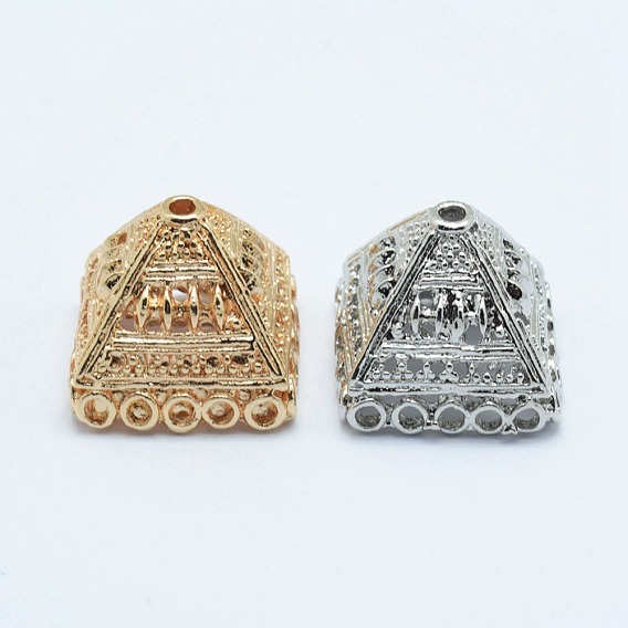 Alloy Bead Cone, Long-Lasting Plated