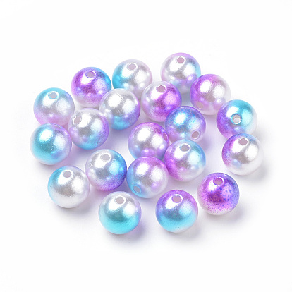 Acryliques perles imitation de perles, ronde