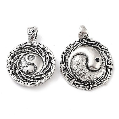 Tibetan Style Alloy Pendants,  Yin-yang Charms