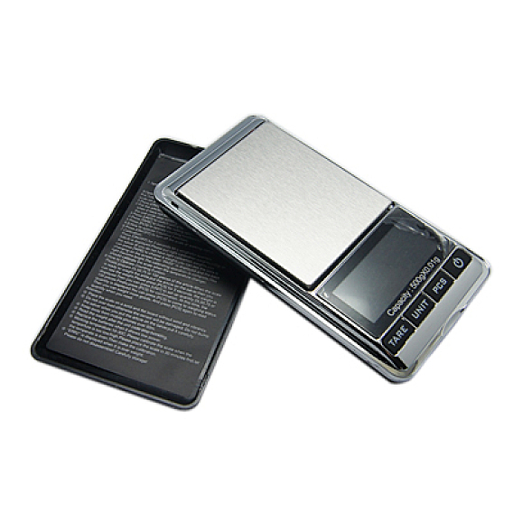 Balanza digital portátil, escala de bolsillo, valor: 0.1 g ~ 300 g, negro, 115x63 mm