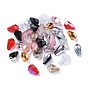 Perles de verre tchèques galvanisées, larme, facette, de couleur plaquée ab 