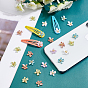Arricraft 50 шт. 5 цвета кабошоны из смолы цветов, Сплав с поиска, шпильки для ногтей, ногтей декоративные аксессуары