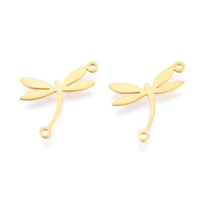 201 Stainless Steel Connector Charms, Dragonfly