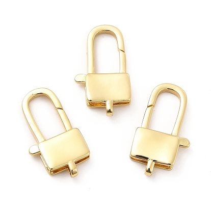 Rack Plating Brass Lobster Claw Clasps, Long-Lasting Plated, Cadmium Free & Lead Free, Lock