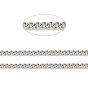 304 de acero inoxidable cadenas del encintado, para la fabricación de la joyería diy, con carrete, sin soldar, color acero inoxidable, 5x3.5x1 mm, aproximadamente 32.8 pies (10 m) / rollo