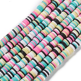 Handmade Polymer Clay Beads Strands, for DIY Jewelry Crafts Supplies, Heishi Beads, Disc/Flat Round