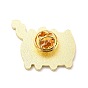 Cat with Mushroom Enamel Pin, Animal Alloy Enamel Brooch for Backpack Clothes, Golden