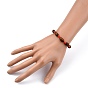 Adjustable Korean Waxed Polyester Cord Kid Braided Beads Bracelets, with Spray Painted Natural Maple Wood Barrel Beads
