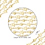 Cadenas de eslabones de estrella de latón, soldada, larga duración plateado